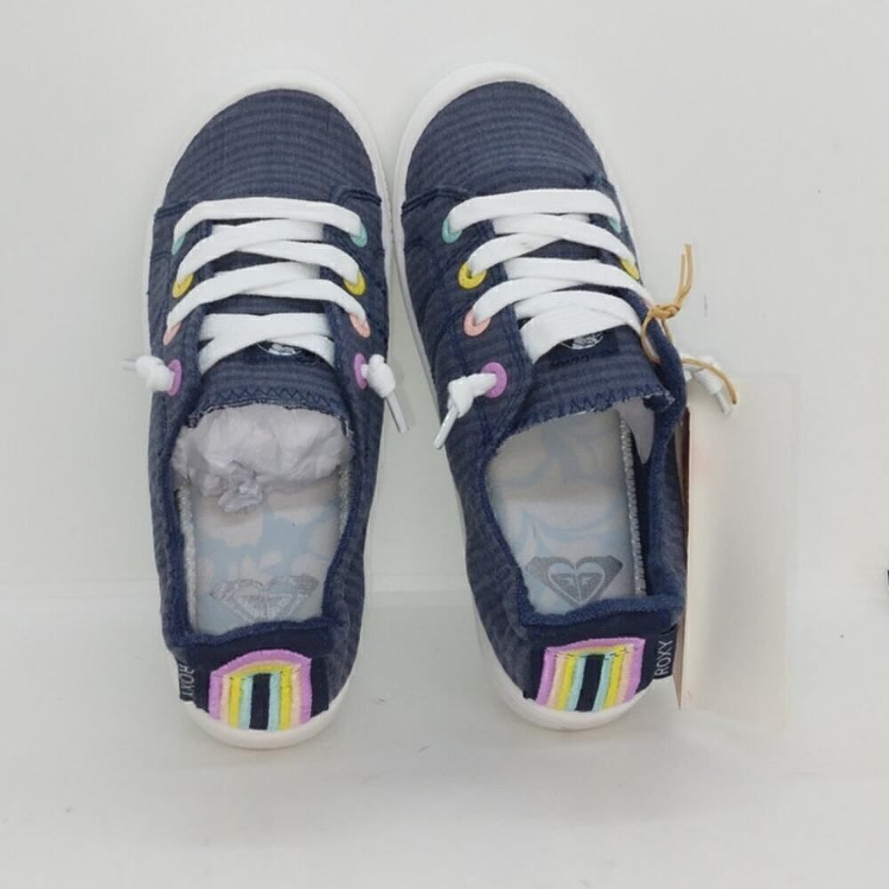 Roxy Bayshore Plus Surfstride Girls NEW w/Tags Navy Slip-on Sneakers - sz. 1 - Picture 3 of 7